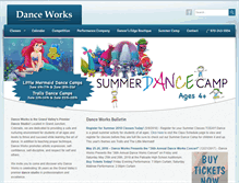 Tablet Screenshot of danceworksgj.com